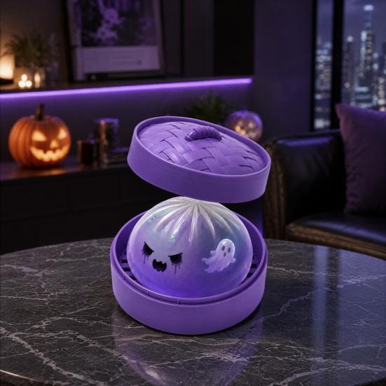Safe Stress Ball Halloween Dumpling Relief Toy Pumpkin Ghost Steamed Bun Squeeze Adult Sensory Fidget Party Favors Toy
