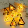 Christmas LED Triangle Lantern Mimi Santa Claus Snowman Lamp Indoor Table Ornaments Home Party Scene Props Christmas Decorations