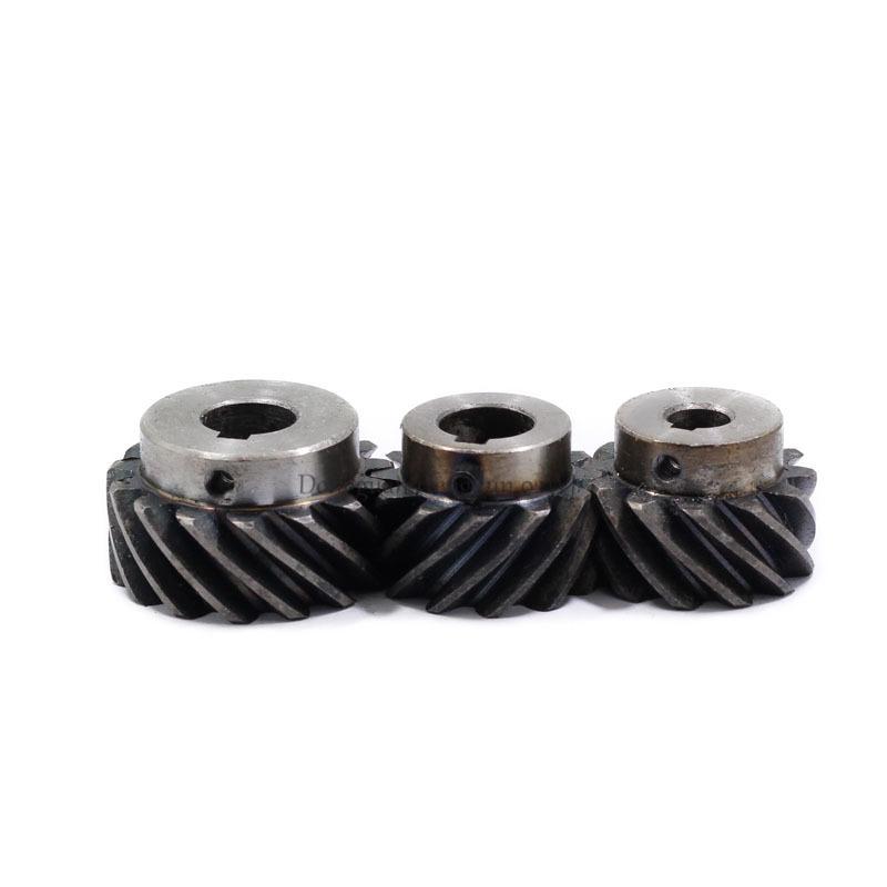 2M 3M 10T-30T High Torque 45° L/R Rotation Helical Gears Interlocking Machined Bore 180° Drive for Industrial Machinery