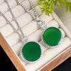 Autumn And Winter Jewelry Safe Brand Pendant Chalcedony Necklace Birthday Gift Main Stone 25 * 25