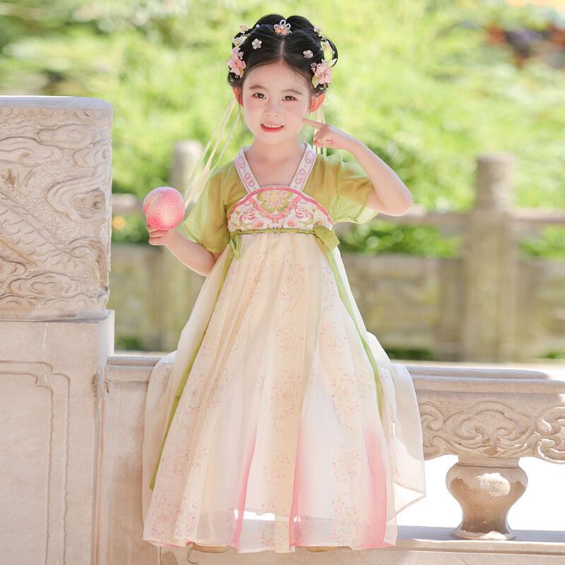 Bamino Girls  Green Hanfu Princess Dress 120