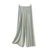 Yuke Silk Plus Size Pleated Wide-Leg Pants - Breathable, Casual, Thin, Versatile for Spring/Summer