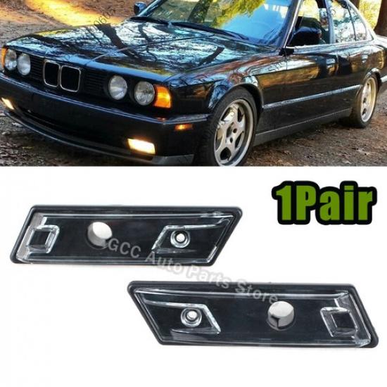 Pair White Corner Lights For BMW E30 E34 E32 E36 Turn Signal Decorative Light
