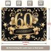 2D Ornate Gold Pattern 60th Anniversary Photo Booth Backdrop