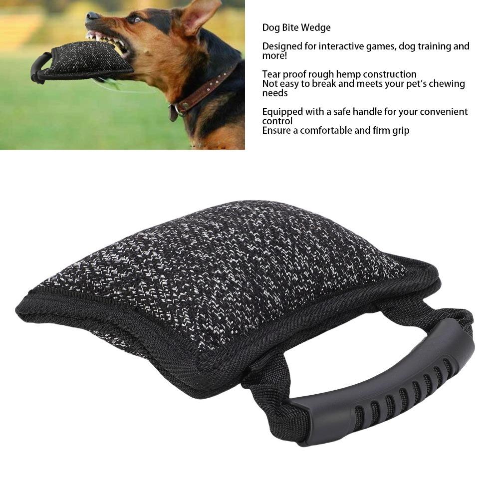 Linen Fabric Dog Bite Target Black Dog Training Toy Dog Molar Toy Dog Tug Toy  Interactive Play