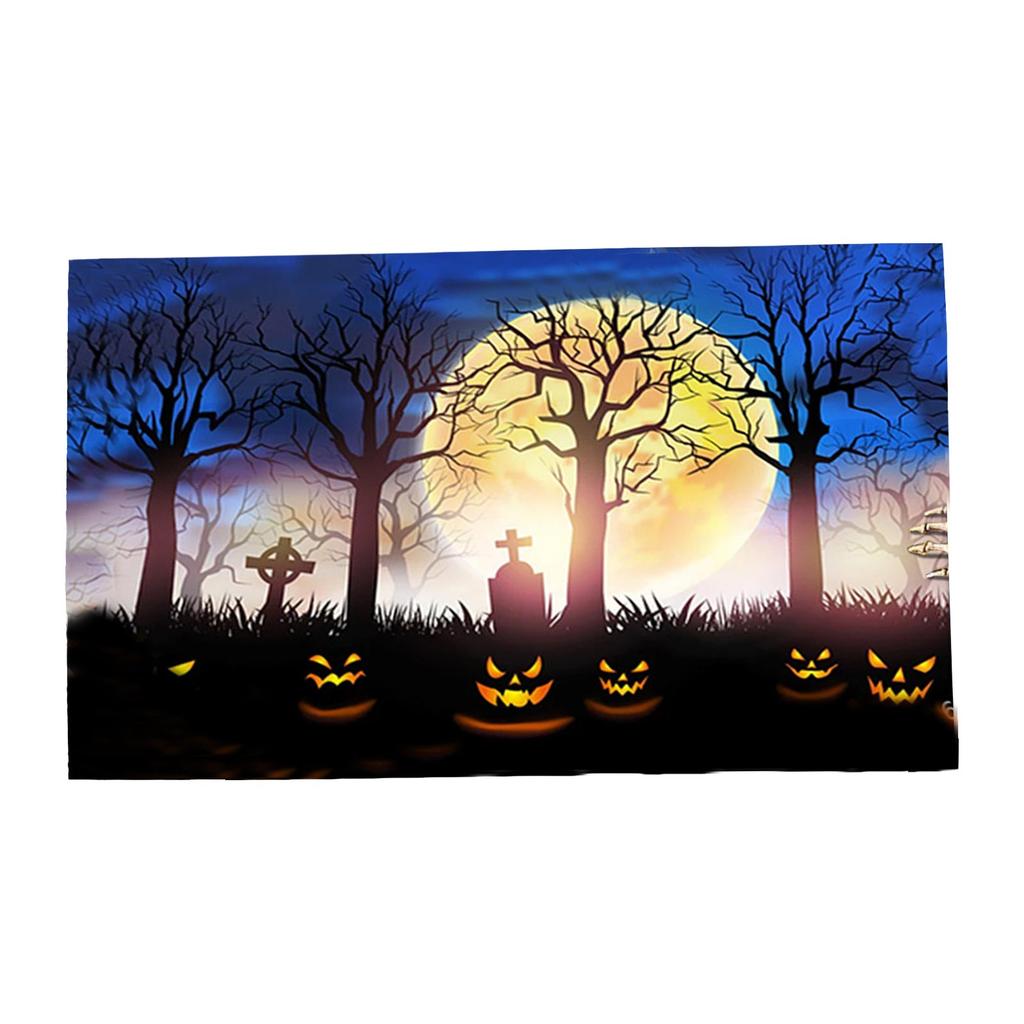Halloween Doormat Non- - Velvet Entry Door for Indoor Outdoor Use