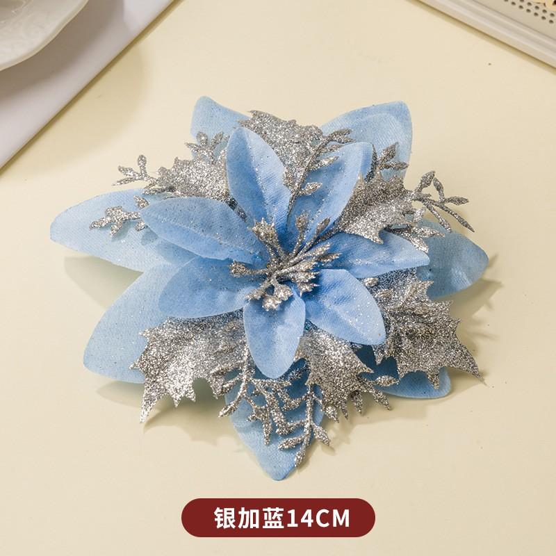 Plastic Christmas Flower Decorations Tree Ornamentation Festive Holiday Party Home Xmas Decoration Supplies