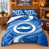 Printed 3Pcs Bedding Set Brighton & Hove Albion Football Pattern Bed Sheet Pillowcase For Bedroom Decor