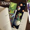 32pcs, 2D frog bookmark, suitable for back-to-school season, Christmas, Halloween, teachers, readers, and birthdays.