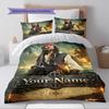 Name Custom Johnny Depp Pattern Bedding Set Quilt Cover Pillowcase Home Decor Gift (1 * Duvet Cover + 2 * Pillowcase, Without Core)