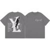 T-shirt Merch Kanye West Vintage Lavato Grafica Unisex Oversize Girocollo Cotone Manica Corta Top Y2K Retro Streetwear Top Estivo