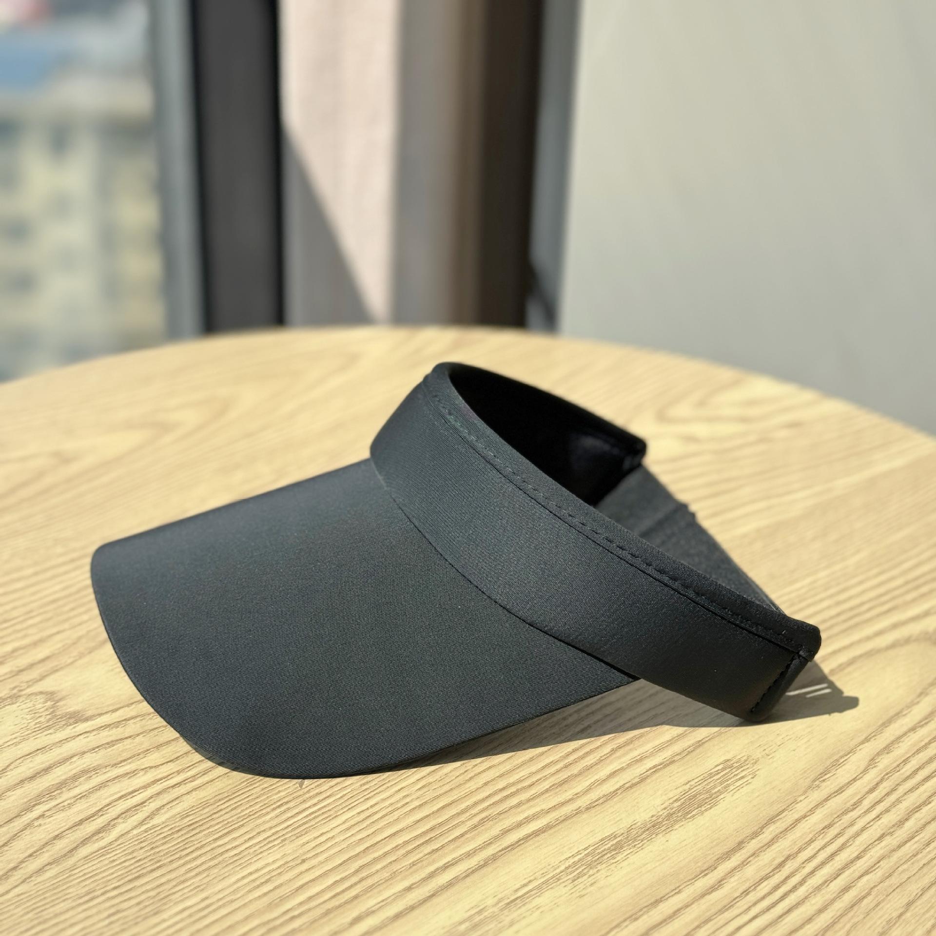 

New men s summer sun protection hat with large brim, UV protection, open-top design for outdoor running and cycling Adult54-60Adjustable чёрный