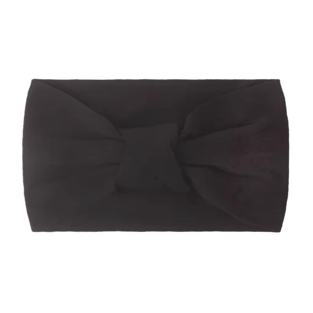 Unisex dětská čelenka s uzlem/Nylonový turban 13-24 měsíců Elastická omyvatelná ekologická pomůcka pro kojence a batolata