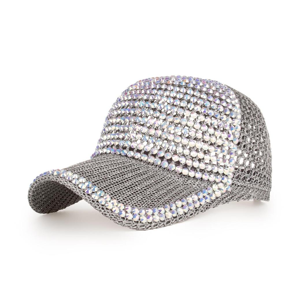 Cappellino da Baseball da Donna Completamente Ricoperto di Diamanti - Primavera/Estate B694
