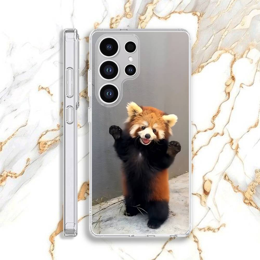 

Western Red Panda Phone Case For Samsung S 23,22,10,9,8 A 71,52,51,30,21S,12 PIus,E,Lite Note20 Ultra Clear Soft SamsungS10E