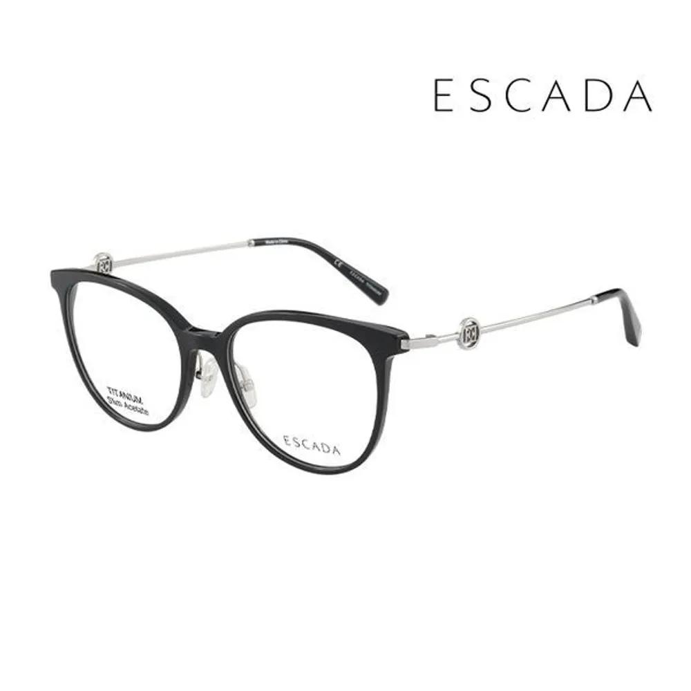 Escada Eyeglass Frames VES B32F 0700 Round Titanium Women s and Men s Glasses VES B32F 0700_C [52.5]