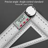 Stainless Steel Triangular Ruler Drawing Triangle Double Side Scale and 2mm Thickness for Woodworking Measuring