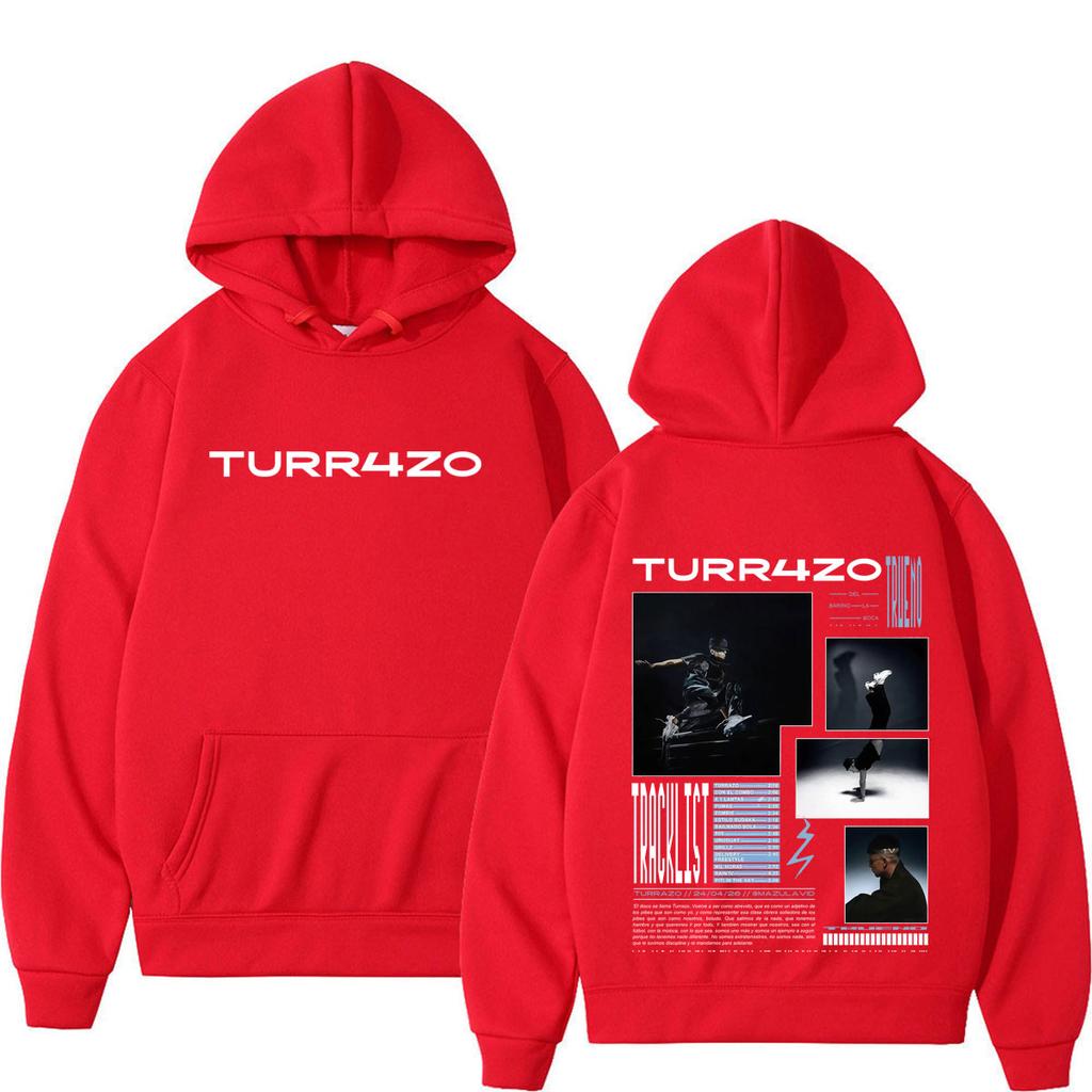 Rapper Trueno Turr4zo Album 2026 Tour Print Hoodie Men Women Hip-hop Pullover Loose Casual Sweatshirts