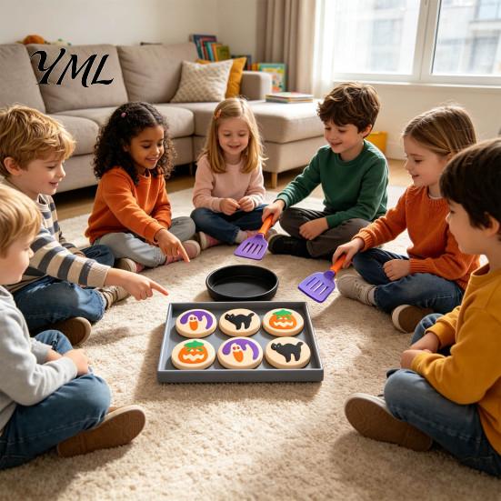 Halloween Party Decoration 3D Printed Cookie Toy, Simulated Bakery Food Playset for Kids Sensory Experience Learning Pretend Play And Seasonal