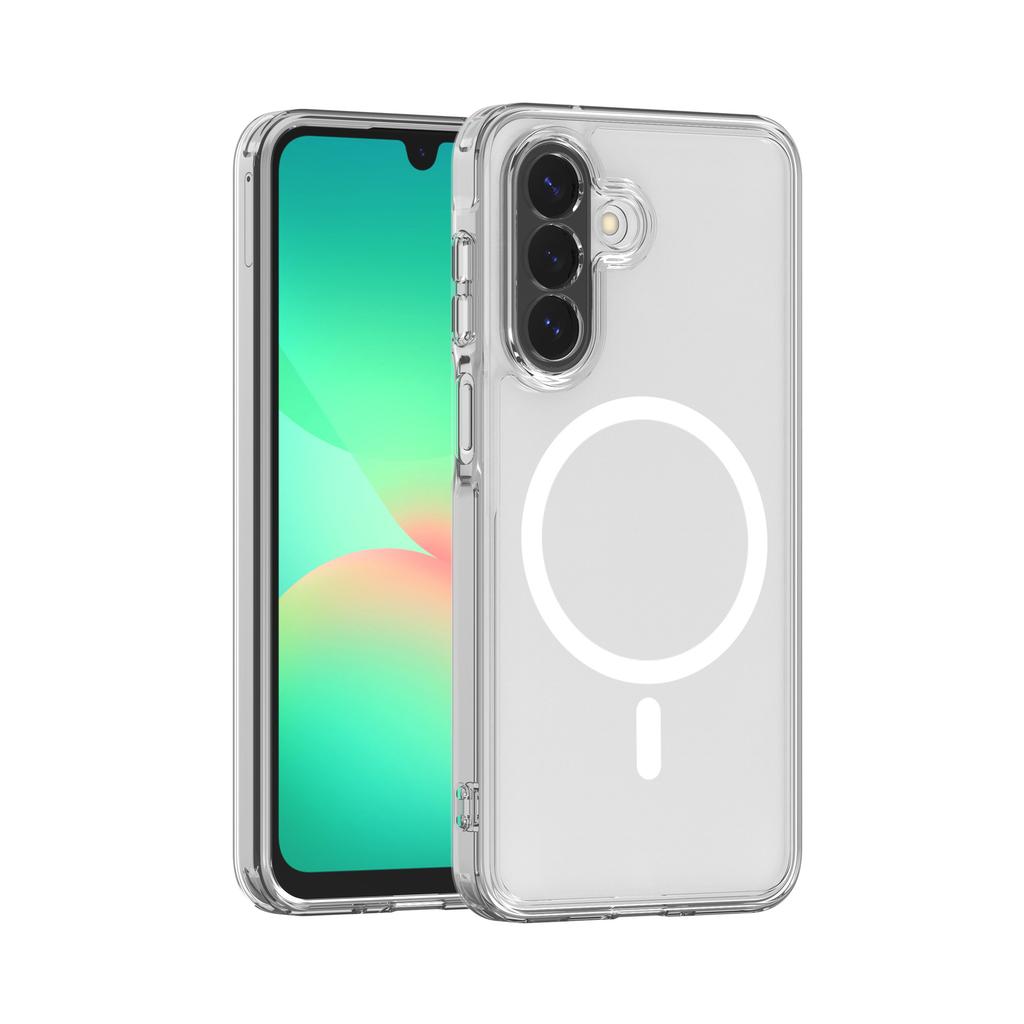 Applicabile a Samsung A27 custodia trasparente magnetica per cellulare A57/A37 Bayer anti-ingiallimento tpu + pc anti-caduta due-in-uno A17