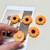 5pcs Resin Sunflower Magnet, Sturdy Kitchen & Fridge Magnet/Office Organizer, Suitable For Holiday Gifts And Home Decoration