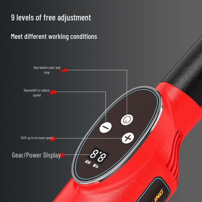 Stainless Steel Electric Concrete Trowel with Large Lithium Battery and Vibrating Leveling Ruler