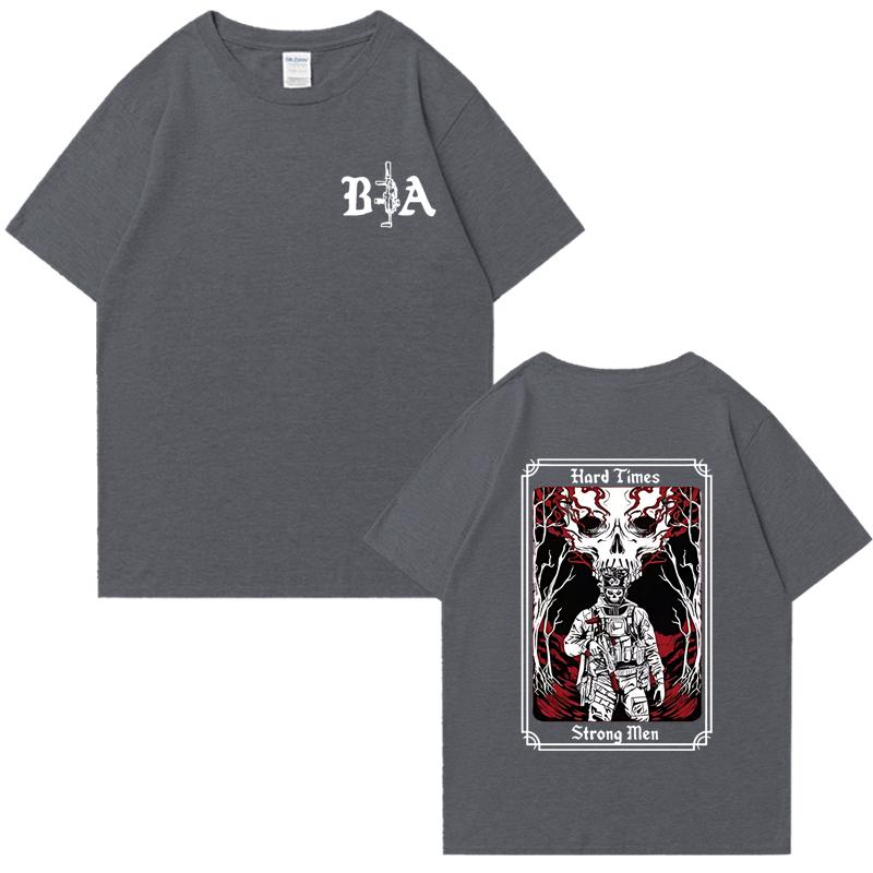 Hard Times 2025 Brothers In Arms Graphic Tee shirt Men Women vintage Oversized short sleeve t-shirts Unisex 100% Cotton T shirt