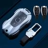 Car Key Case Cover For Mercedes Benz C E A B S Class Gle Gla Glb, Soft Tpu Key Fob Protector With Luxury Zinc Alloy Frame