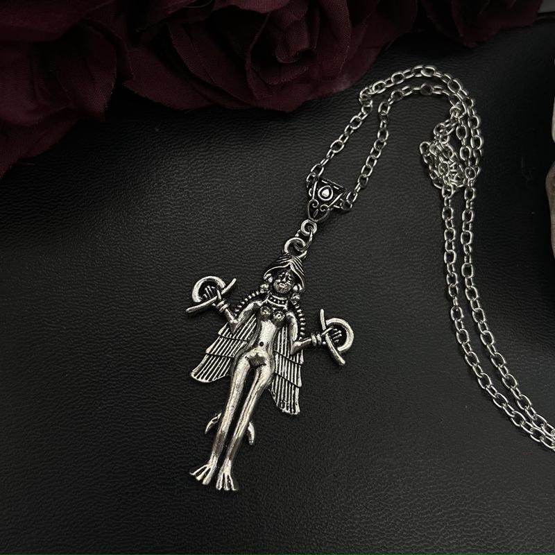 Lilith Pendant Necklace Demon Sigil Luciferian Satanic Amulet Talisman 18 Inch Chain Occult Jewelry