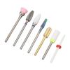 7pcs Nail Drill Bits Kit Tungsten Carbide Portable Grinding Heads Manicure Tools with Storage Box