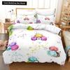 Cartoon Dog King Queen Duvet Cover Lovely Illustrated Pet Puppy bedding set  Animal Quilt Cover 2/3pcs Polyester Comforter Cover