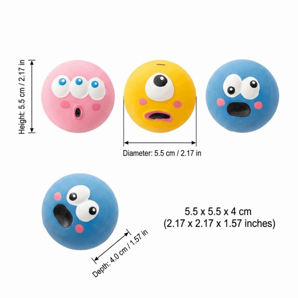 Sport Ball Shape Squeaky Dog Toy Eco Latex Pet Interactive Ball Indoor Outdoor Play