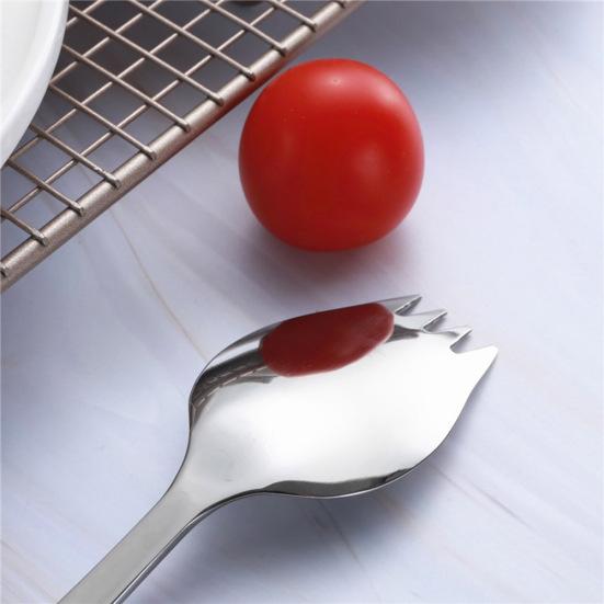 Nudeln Gabel 2 in 1 Antihaft Edelstahl Keine rauen Kanten Tragbare Salatspork für Zuhause