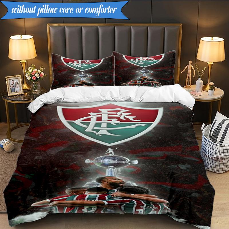 3PCS Champions Celebration Printed Soft Bedding Set,Including 1pc Duvet Cover And 2pcs Pillowcases Perfect for Bedroom, Dormitory, Fan gift