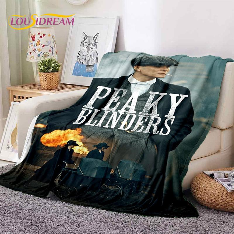 3D P-Peaky Blinders Tommy Shelby Soft Blankets,Keep Warm Throw Blanket Comfortable Blanket for Picnic Beds Sofa Home Bedroom Kid