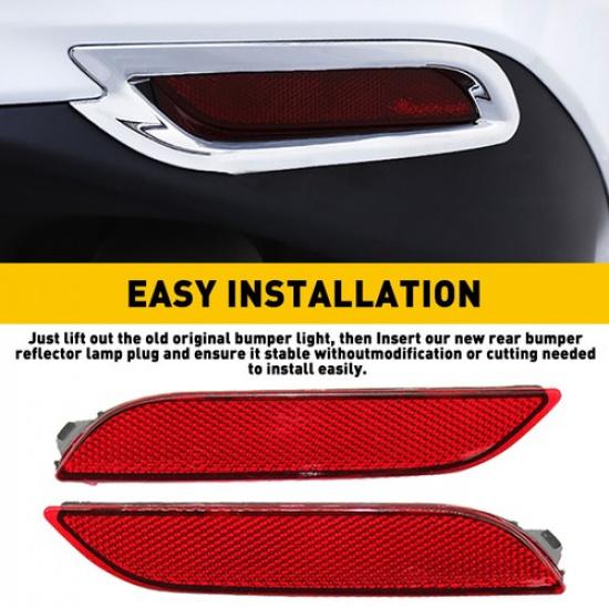 For 2018  20 21 Camry Red Rear Bumper Reflector Side Marker Light Cover EXV