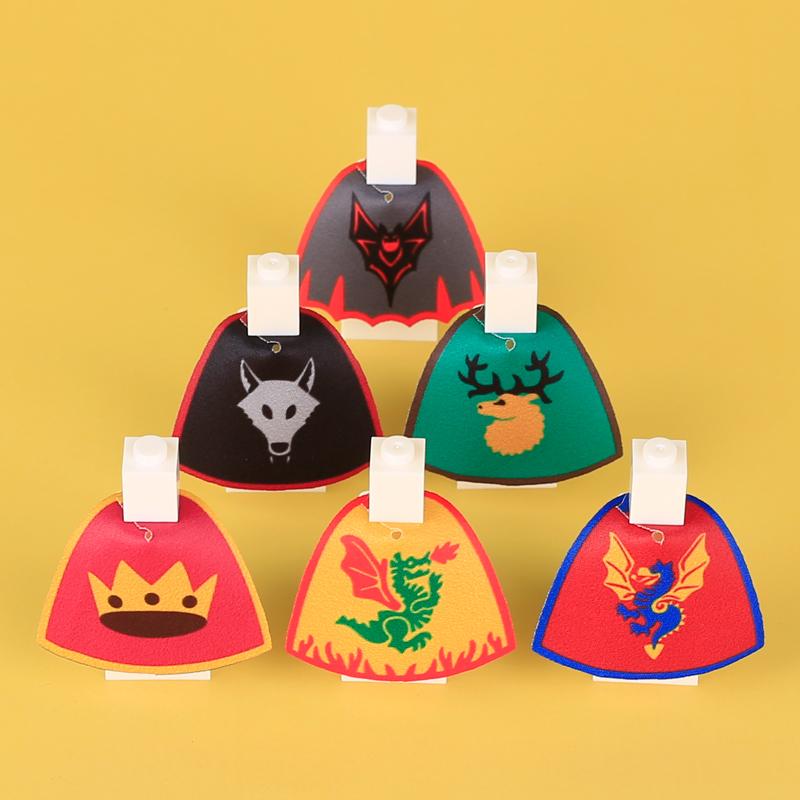 Medieval Military War Army Castle Knight Soldier Figures Building Blocks Weapon Cloak Helmet Shoulder Armor Flag Warrior Shield