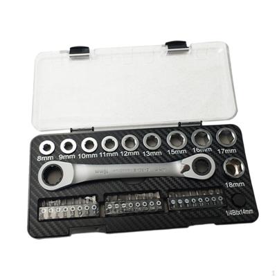 36 Pieces Ratcheting Combination Wrench Set Double Head Sturdy for Tightening and Loosening