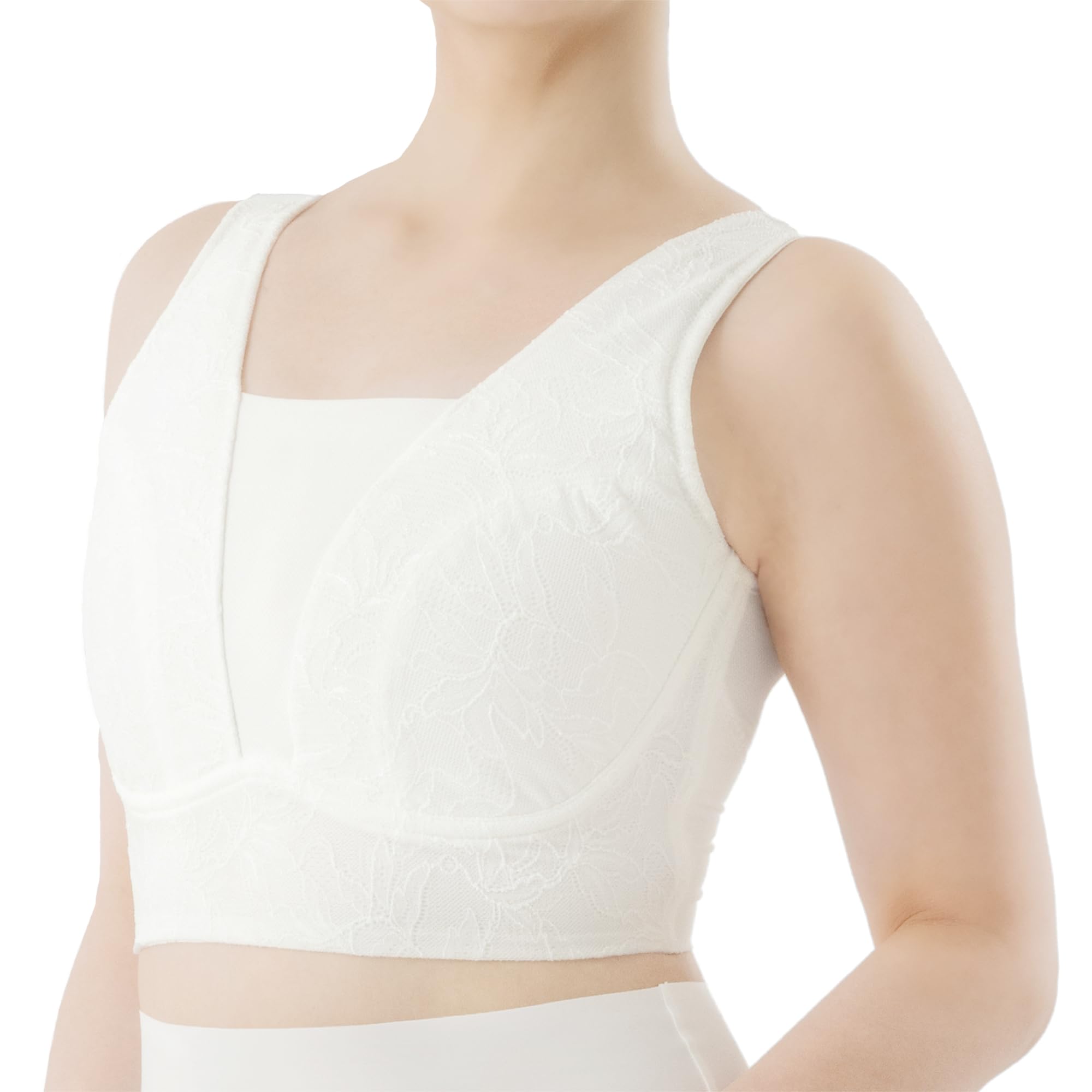 

[huggebridal] Kimono Bra, Size L, Underwear, Non-wired, for Weddings, Graduations, Coming-of-Age Ceremonies, Hakama, Mesh, Chest Flattening,
