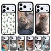 Cute Cat Animal Phone Case for iPhone 17 16 15 14 13 Pro Max Back Cover for 12 11 Pro Coque
