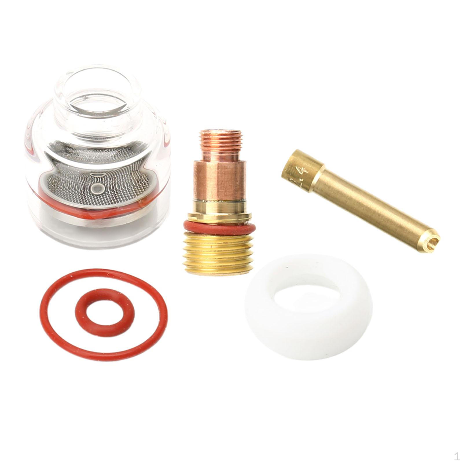 

6 шт. Сварочная горелка Stubby Газовая линза Аргон Прозрачная чашка ARC Стеклянный набор 3.2mm