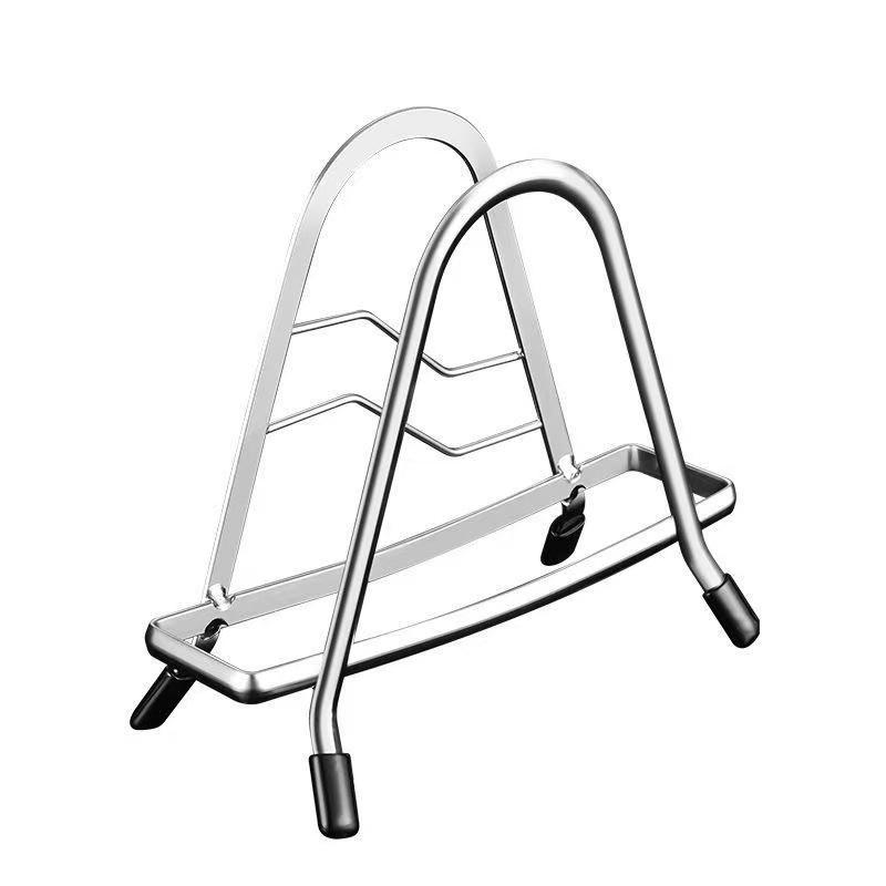 Premium Edelstahl Küchenbrett Halter Verdickter Klebe Schneidebrettständer Arbeitsplatten Organizer zur Aufbewahrung von Topfdeckeln