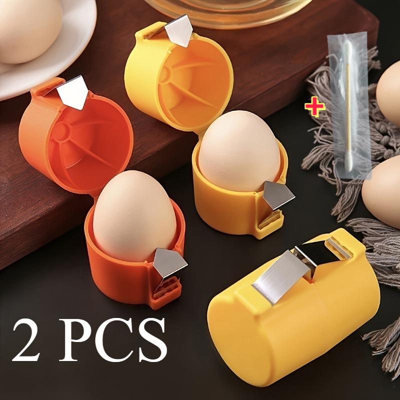 

2 PCS Eggshell separator and egg peeler plus a cleaning stick - Quick and easy egg separation tool Food-grade portable quick egg peeler Eggshell 2Random item+1Cleaning ro