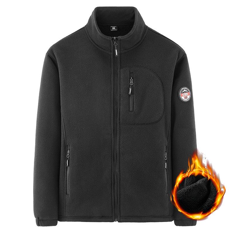 

Куртка из плюшевого флиса для мужчин, осень и зима, новый спортивный мужской кардиган из овечьего бархата, модный мужской стиль 5XL