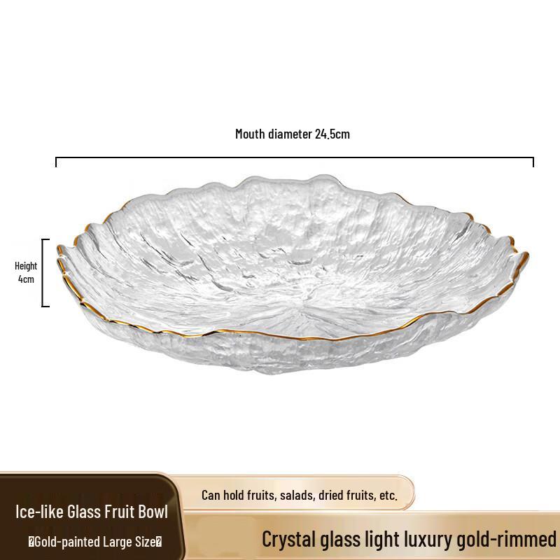 Light Luxury Crystal Glass Fruit Plate