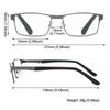 Stainless Steel Business Reading Glasses For Men, Presbyte Optical Glasses For Reader, + 1.0, 2.0, 3.0, 4.0