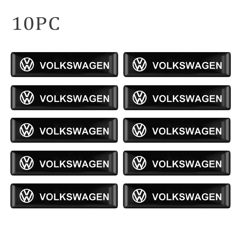 För VOLKSWAGEN VW 10 st/set 3D Styling Bil Epoxi Emblem Klistermärken Dekor Tillbehör För Volkswagen Passat b6 CC Polo Golf 4 6 Scir