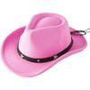 JYL TS DIY Suede Cowboy Hat Outdoor Casual Cap Suede Fabric