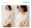 Cashmere Sweater Women's Loose Knit Half-High Neck Pullover for Autumn/Winter