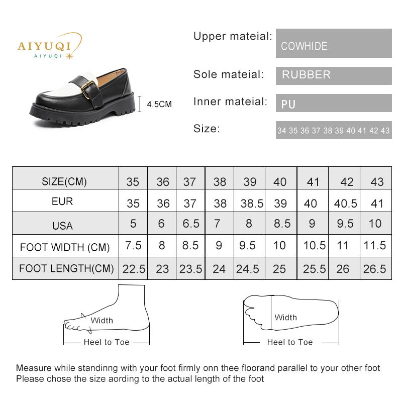 Fashion Women Shoes Genuine Leather 2024 Spring New British Style Thick-soled Pedal Shoes Female College Style Casual Lazy Shoes Ladies